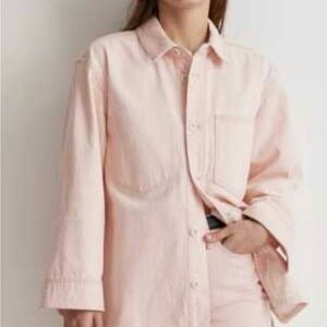 Madewell Soft Pink denim jacket Shirt